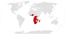 Map showing branching of Shoprite in African countries